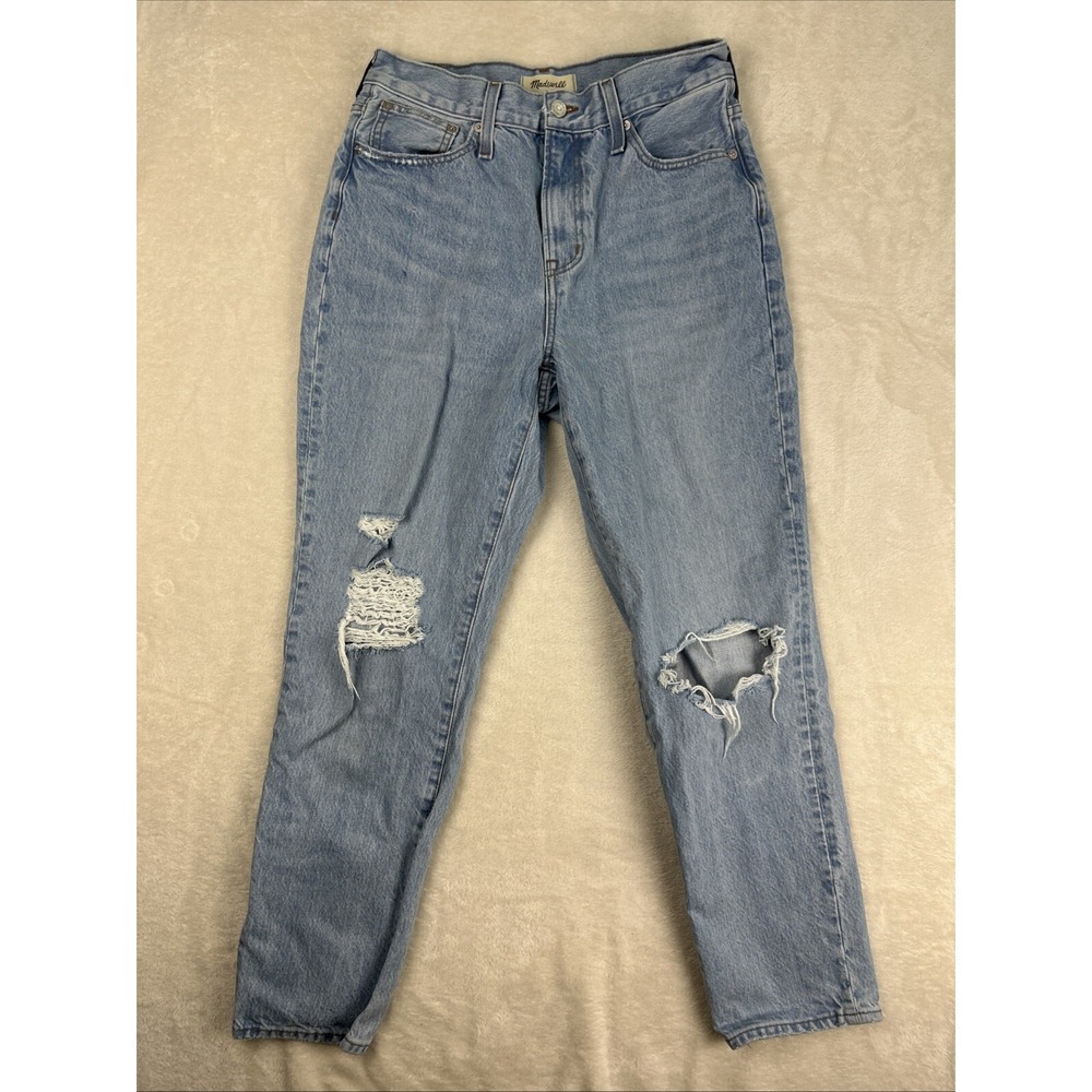 Madewell The Perfect Vintage Jean Womens Size 28 Distressed Light Wash Straight